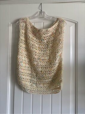 Boho Off the Shoulder Top | handmade crocheted top | women’s small | hand-dyed